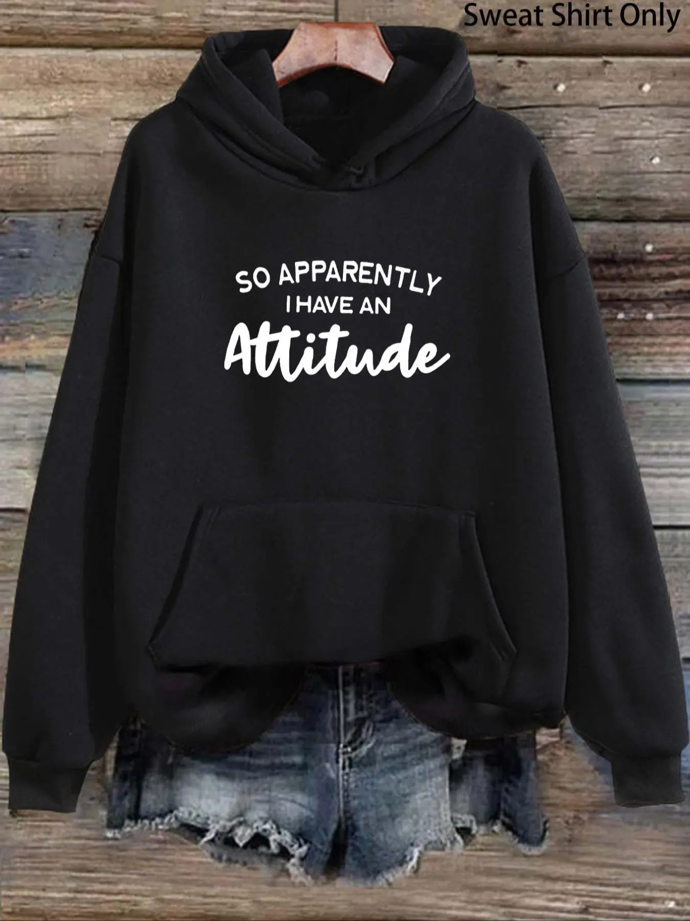 Women's Letter Print Drop Shoulder Drawstring Hoodie, Fashion Casual Style Kangaroo Pocket  Hoody  Sweatshirt for Daily Holiday Outdoor Wear, Women Clothes for Fall & Winter, Casual Hooded Sweatshirt, Drawstring Pocket Hoodies, Drawstring Hooded Top