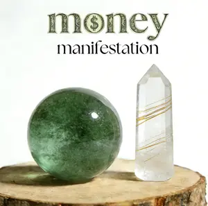 Abundance Charkra Energy Set--Garden quartz & Rutilated quartz sphere&Tower