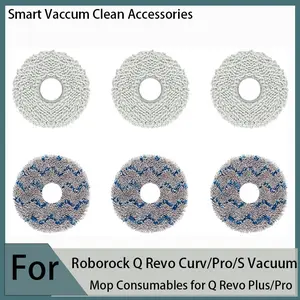 For Roborock Q Revo Curv/Pro/S Vacuum Cleaner Accessories, Mop Consumables for Q Revo Plus/Pro/Slim Floor Mopping Robots