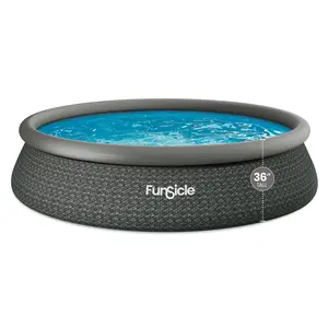 Funsicle 15' x 36" QuickSet Inflatable Ring Top Outdoor Above Ground Pool w/Pump