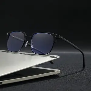 Stylish Square Blue Light Blocking Glasses for Men & Women, Anti Eye Strain Computer Eyewear, Fashion Frame Glasses for Office, Gaming, Study & Daily Screen Use
