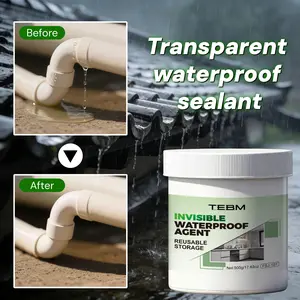 RV Transparent Waterproof Sealer, Fast-Drying Flexible Breathable Sealant for RV Floor Roof Windows Walls Tiles, Durable Rain Protection