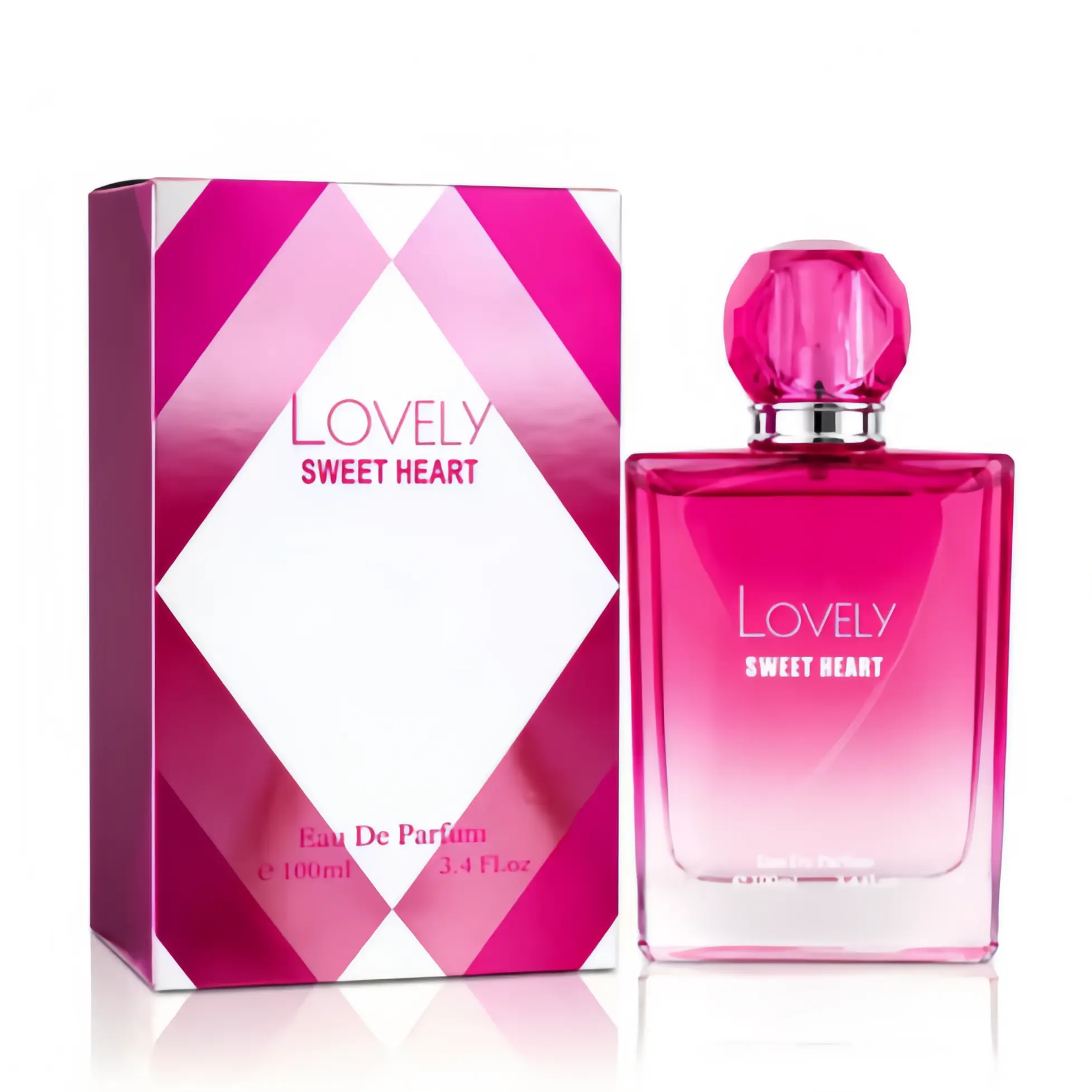 Cute Sweetheart Light Perfume 100ml (3.4 fl oz), fruity floral scent, long-lasting fragrance, contains lychee, peach, jasmine, lily, and warm amber musk, with an elegant, cozy, and romantic aroma, making it a perfect gift for women.