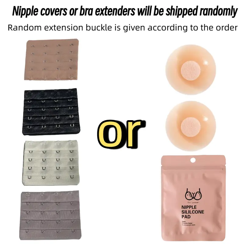 Women's Underwear Accessories - Randomly Shipped Sticky Adhesive Removable Silicone Bra Inserts, Triangle Nipple Covers, Bra Extenders, Sticky Bra Inserts