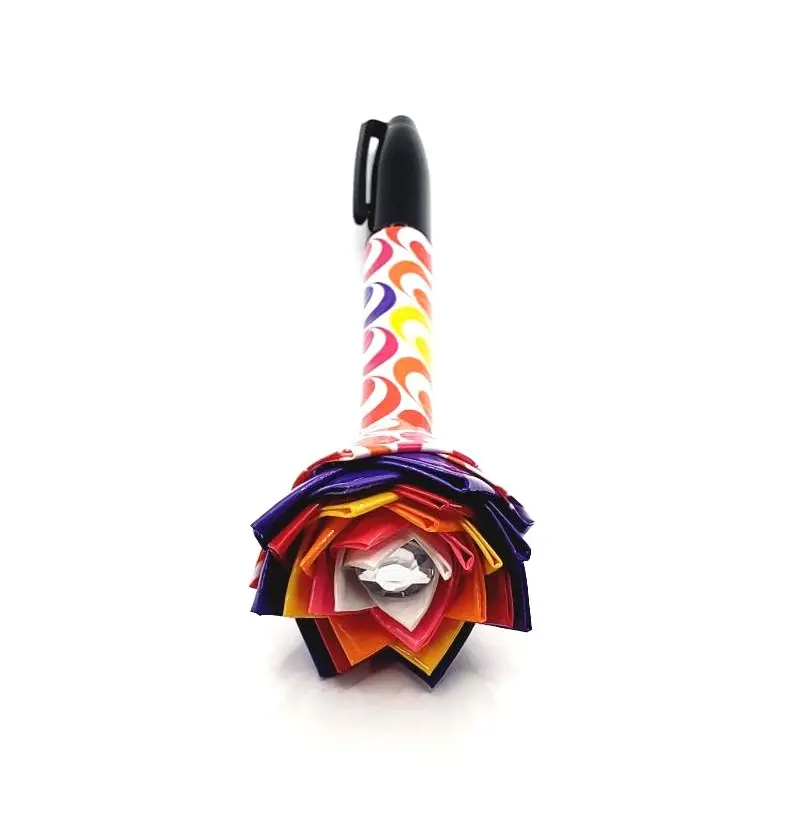 (PICK LIVE) 3 for $8.75, Duct Tape Flower Permanent Markers- Office Stationery Writing Tools