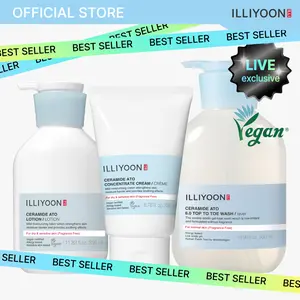 [NEW][Live Exclusive] Ceramide Ato Best of Iliyoon Trio | Top-Selling Cream + Lotion + Body Wash for Dry Sensitive Skin