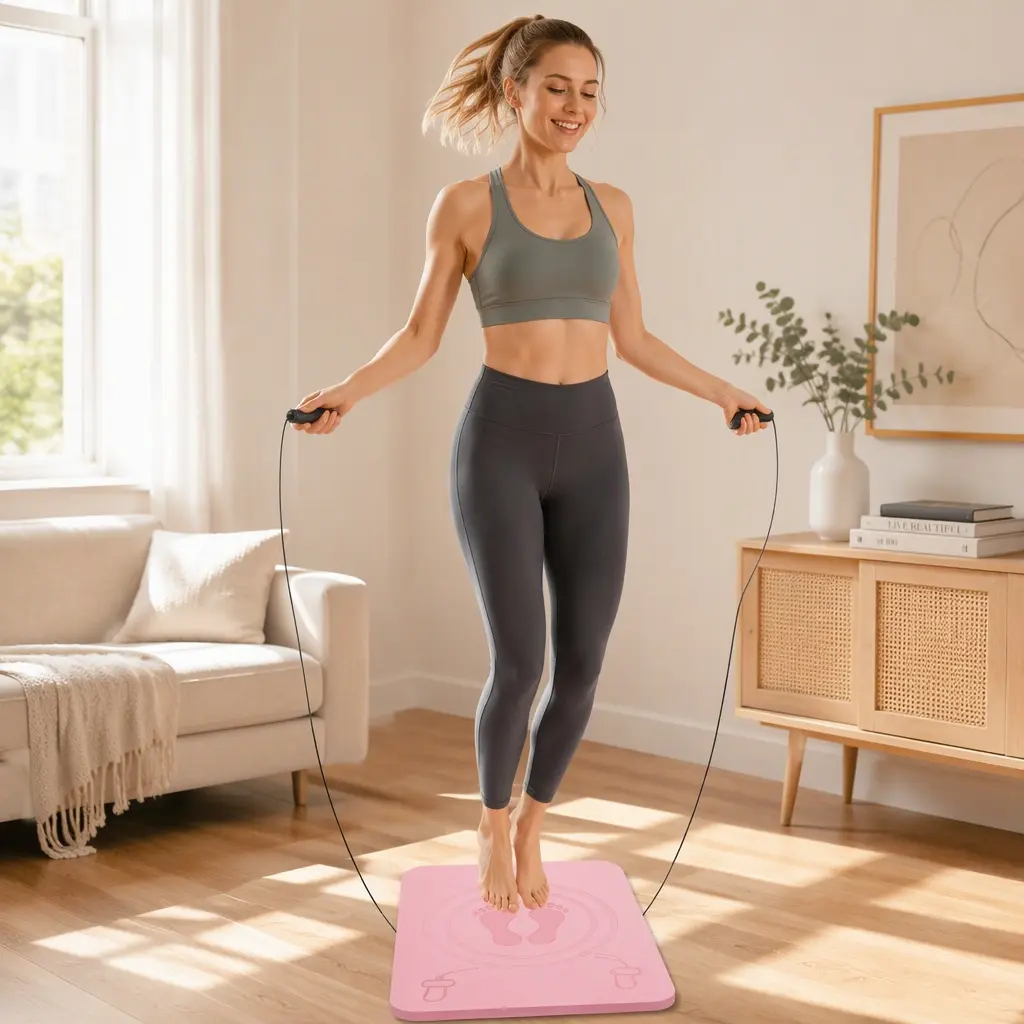 Jump Rope Exercise Mat - Non-Slip, Shock-Absorbing, Noise-Reducing Home Gym Accessory for Workout Equipment, Exercise Equipment Mats, Home Gym Accessories
