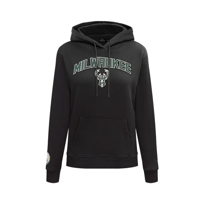 Women's Pro Standard Classic Black Milwaukee Bucks Sweatshirt