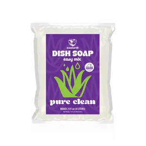 Icon Earth Pure Clean Dishwashing Liquid Starter Kit Aloe Vera Infuse Dish Paste Kitchen Dish Cleaner Just Add Water Grease Remover 135 oz 4 Liters