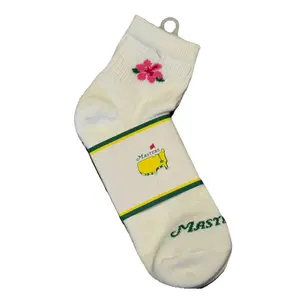 Masters White Azalea Logo Del Campo Socks - New W/Tags