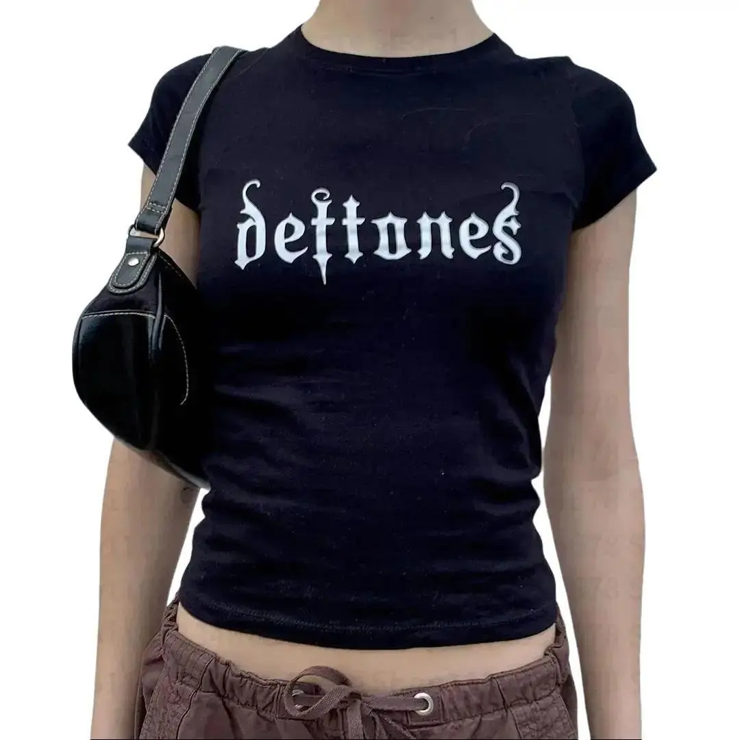Vintage Graphic Baby Tee, Retro Women's T-Shirt, Punk Streetwear, Emo Girl Tops, Grunge 2000s, Gift For Girlfriend Cotton Womenswear, Gift For Her