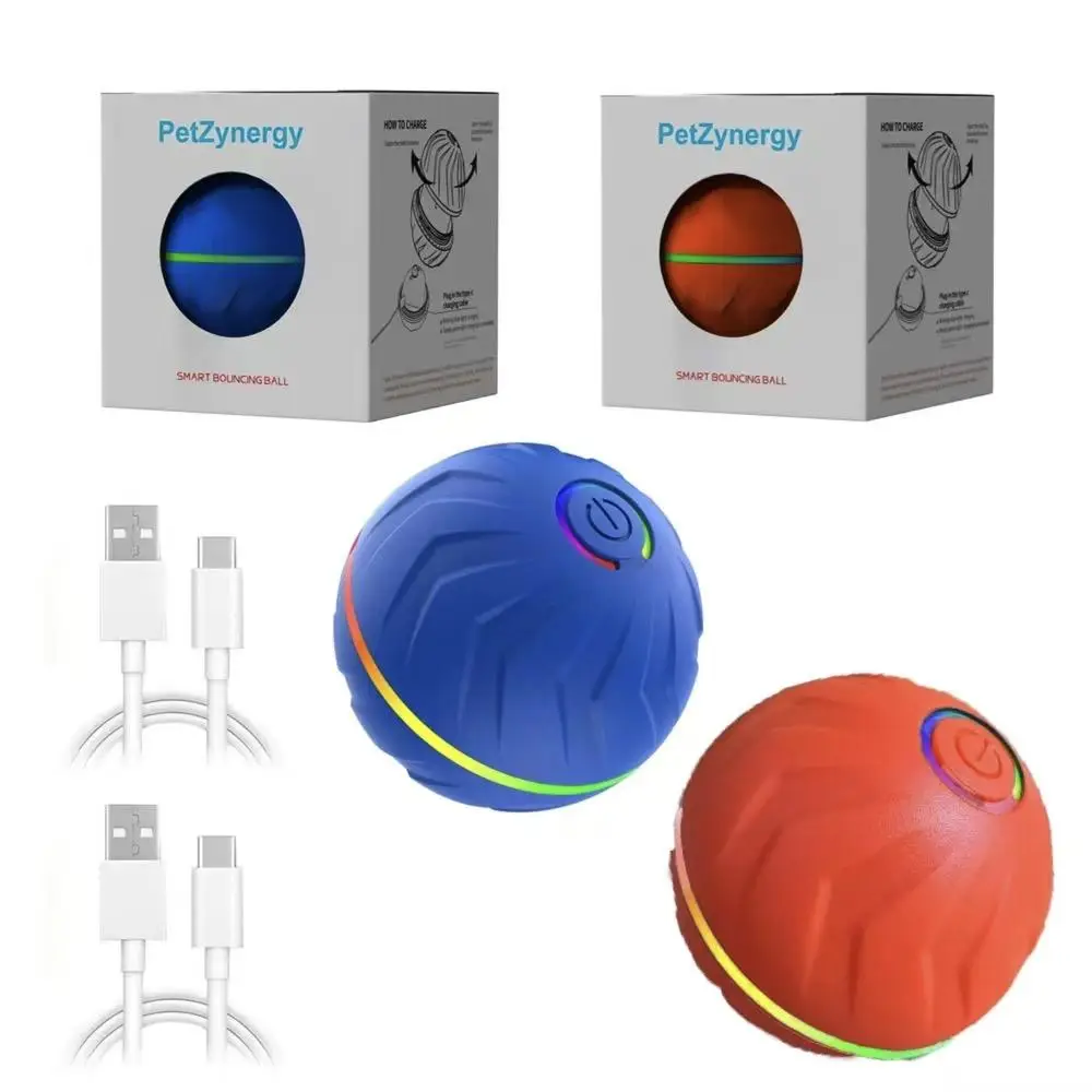 Interactive Pet Smart Ball, Usb Rechargeable Automatic Rolling Pet Toy, Durable & Fun Game Companion for Small & Medium Dogs, Durable Chew Toy