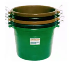 212 MAIN 70 qt. Crack-Proof Recycled PE Muck Bucket - Blue Crawfish Washer Bucket for Pet Bird Feeding & Maintenance (MCK70BL)