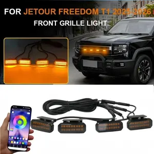 LED Front Grille Light For Jetour T1 Car Daytime Running Light Wheel Eyebrow Lamp For Pickup Offroad 12V