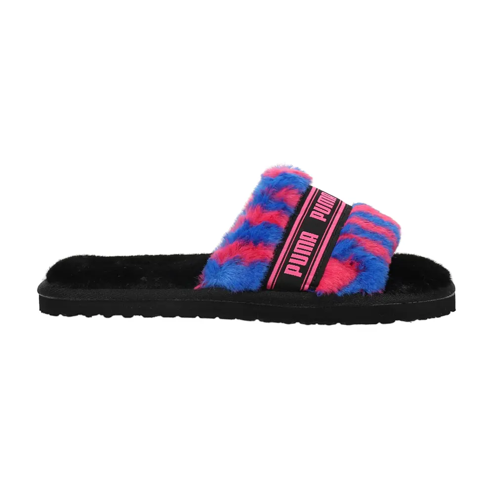 PUMA Womens Fluff Wild Slide Casual Sandals Casual - Black