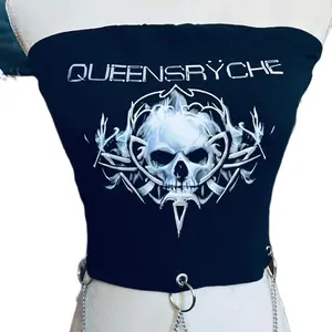 Queensrÿche custom made tube top with chain .nice to wear to concerts or out doors .