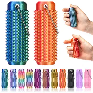 Portable Grip Stress Relief Tool with Hard Plastic Spikes, Ankle Pain Stimulation & Impulse Control, Keychain Included, Relaxation Aid, Relaxation Stick