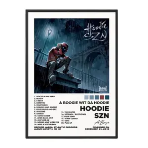 A Boogie Wit Da Hoodie - Hoodie SZN Album Poster No Frame / Album Cover Poster / Music Gift / Music Wall Decor / Album Art Decoration Artistic