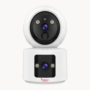 Imperial 2MP Wireless Dual Lens PTZ Security Camera 1080P Battery WiFi Camera with Color Night Vision & Two Way Audio
