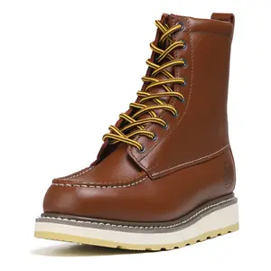 Men's 6" & 8" SureTrack Soft Toe Slip Resistant Moc Toe Work Boots 84994/86994