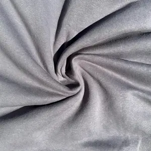 Cotton Fleece Dark Grey With Matching Rib Medium Weight | 400 GSM/ 12 OZ Knit Sweatshirt Fabric By The Yard