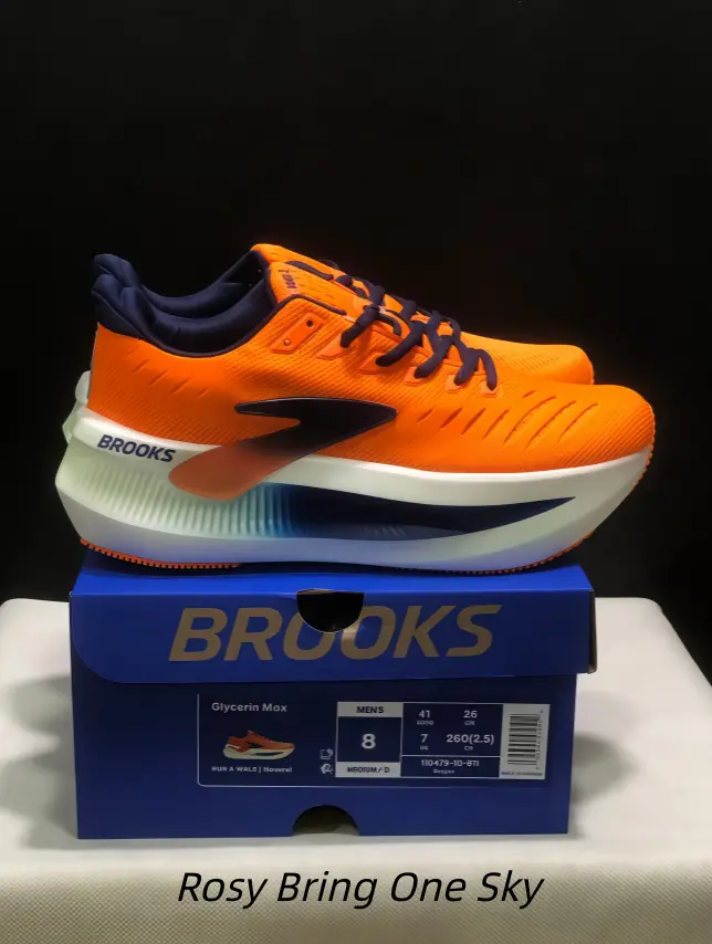 High Rebound Foam Orange Athletic Sneakers Anti-slip Outsole, ideal for commuting fitness walking weekend outdoor exercise