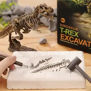 Dinosaur Jurassic World Kids Toy, DIY Fossil Archaeology Excavation Kit, Skeletons Dig Stem Science Educational Toys for Children