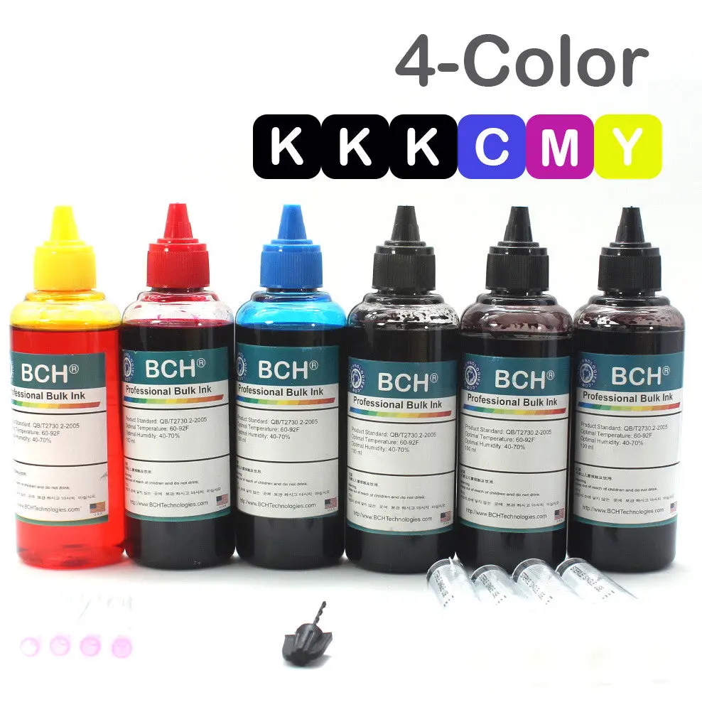 Standard Dye Ink - 100 ml x 6 Four-Color for Canon (KD600X-CC) Standard Dye Ink - 100 ml x 6 Four-Color for Canon (KD600X-CC)