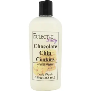 Chocolate Chip Cookies Liquid Pearl Body Wash, 3 in 1 Use for Bubble Bath, Hand Soap & Body Wash