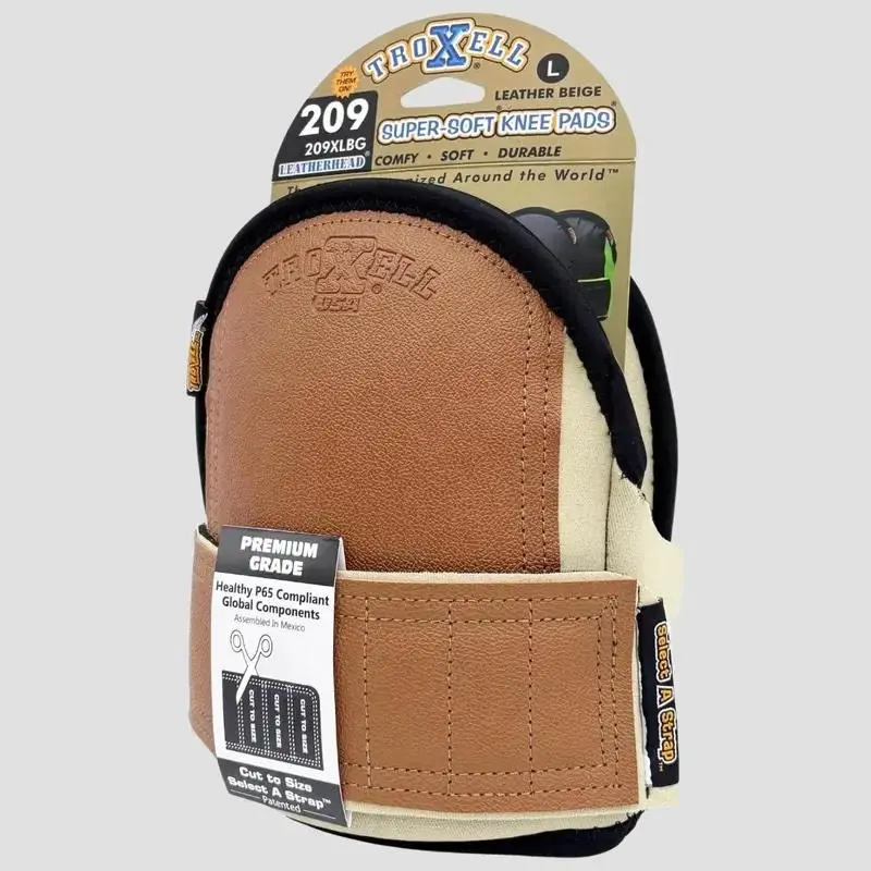 TROXELL USA SuperSoft Leatherhead Kneepads - (Large Size / Bagged in Pairs) Category