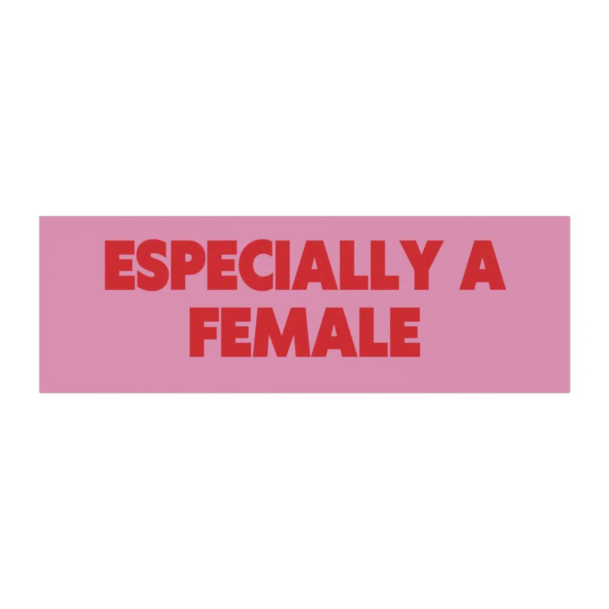 ESPECIALLY A FEMALE Pink Car Magnet | Kamala Harris 2024 Campaign Magnet | Multiple Colors Available | Durable, Weatherproof Vinyl Magnet