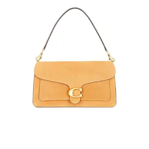 Coach Suede Tabby 36 Clutch in Caramel