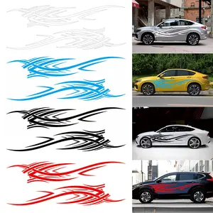 2x Car Body Decal Sticker Flame Fire Graphic Body Side Door Fender Decoration