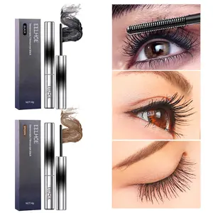 Iron Wand Mascara, Metal Wand Mascara Black Washable Metal Mascaras, Waterproof Long-Lasting 3D Curling Eyelash Iron Mascaras