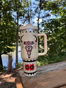 40oz Steel Tumbler - Cream