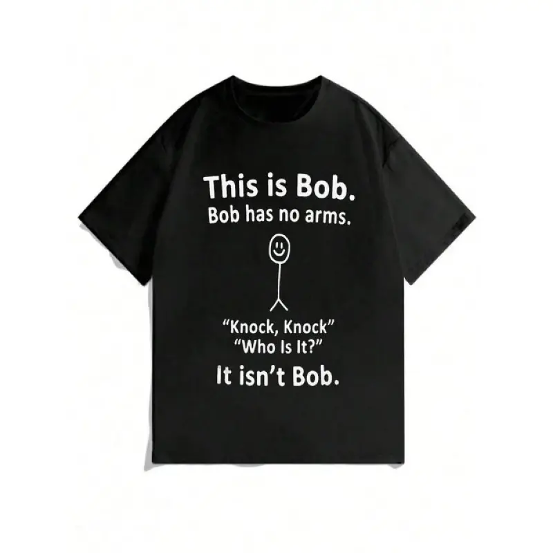 MONO LABEL 100% Cotton Teen Boys' Character Text Graphic T-Shirt - 2XL-3XL, Sporty Chic, Soft Loose Fit, Round Neck Short Sleeve, Casual Sports Top for School Days, Streetwear (Mother's Day Gift Option)