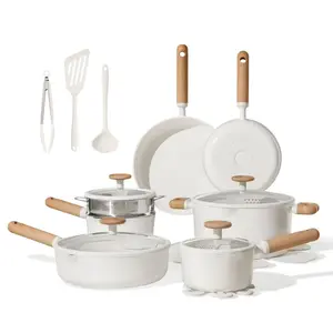 Carote 21pc Ceramic Nonstick Cookware Set Cream Carote 21pc Ceramic Nonstick Cookware Set Cream