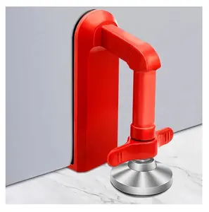 Door Stoppers Security - Portable Door Lock for Travel, Hotel Room & Apartment, Heavy Duty Zinc Alloy, No Drill, Harmless Installation