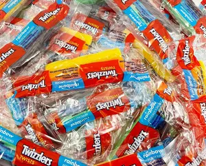 Twizzlers Twists Rainbow Chewy Licorice Candy - Snacks Size Bulk -Triple Twist Pack Individually Wrapped