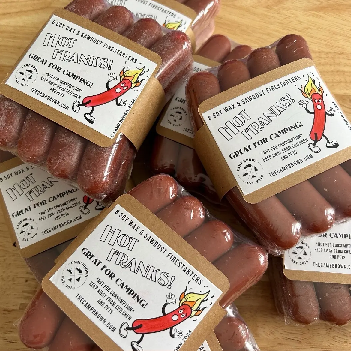 Camp Brown Hot Franks! Novelty Fire Starters