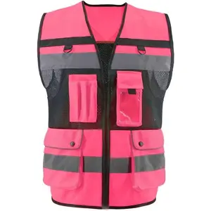 Safety Vest High Visibility Reflective Construction Vest for Men Women