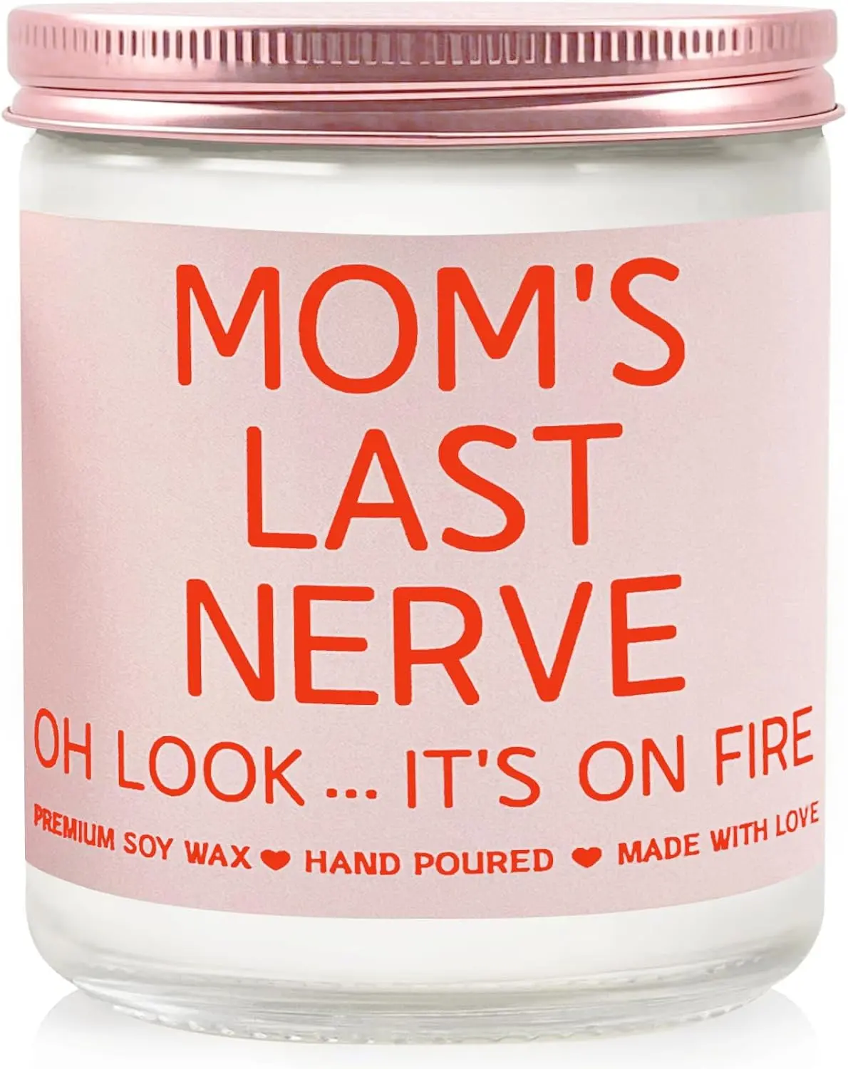 Gift for mom,Perfect for Mother's Day,Christmas,7 Ounces of Lavender Scent| Soy Wax Candle with Cotton Wick, Up to 50-Hour Burn,Funny Mom's Last Nerve Scented Candle for Mother Stepmother Adoptive