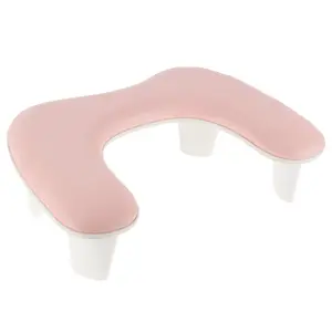 VOCOSTE Arm Rest for Nails Tech, U Shaped Nail Arm Rest, Manicure Hand Rest with Detachable Brackets, Hand Rest for Nails Tech with Non-slip Pads, Arm Rest Pillow, Pink