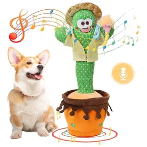 EMOIN Dancing Cactus Toy Interactive Talking Singing Mimicking Farm Style Musical Toy with 15S Sound Recording Voice Laugh Saving Quality Material Function