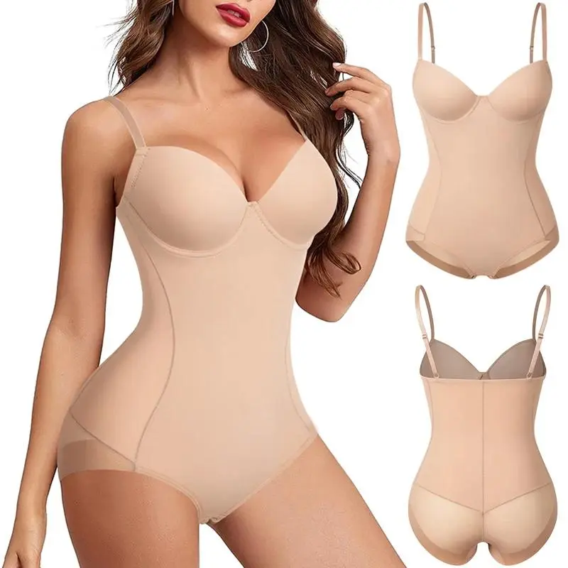Shapewear Bodysuit for Women - Firm Tummy Control, Butt Lifter & Built-In Bra, Waist Trainer Body Shaper, Seamless Slimming Underwear Girdle miss moly Long Sleeve