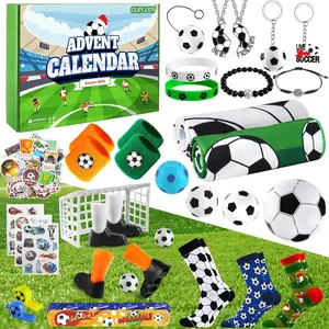 24 Days Soccer Advent Calendar 2025, Sports Advent Calendar for Teens World Soccer Gifts Party Favors, Surprise Christmas Countdown Gifts for Little Player Fans