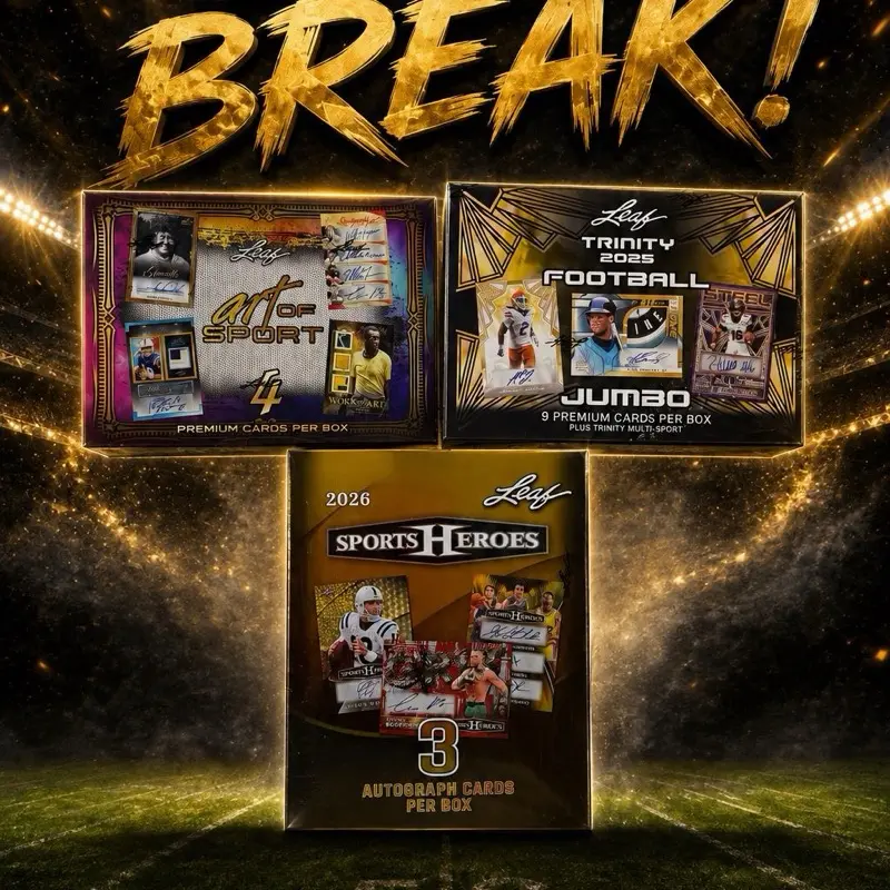 3 Box Serial Number Break - 1X 2026 Art of Sport, 1X 2025 Trinity Football Jumbo, 1X 2026 Sports Heroes