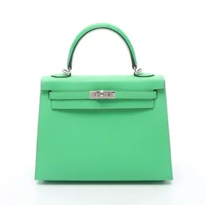Pre-owned HERMÈS Calfskin Shoulder Bags Hermes Kelly25 Veau Epsom Handbag