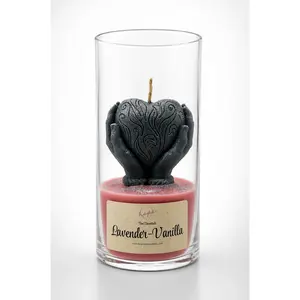 Lavender Vanilla Heart in Hands Candle – Luxury Decorative Candle