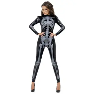Women's X-Ray Skeleton Jumpsuit Costume